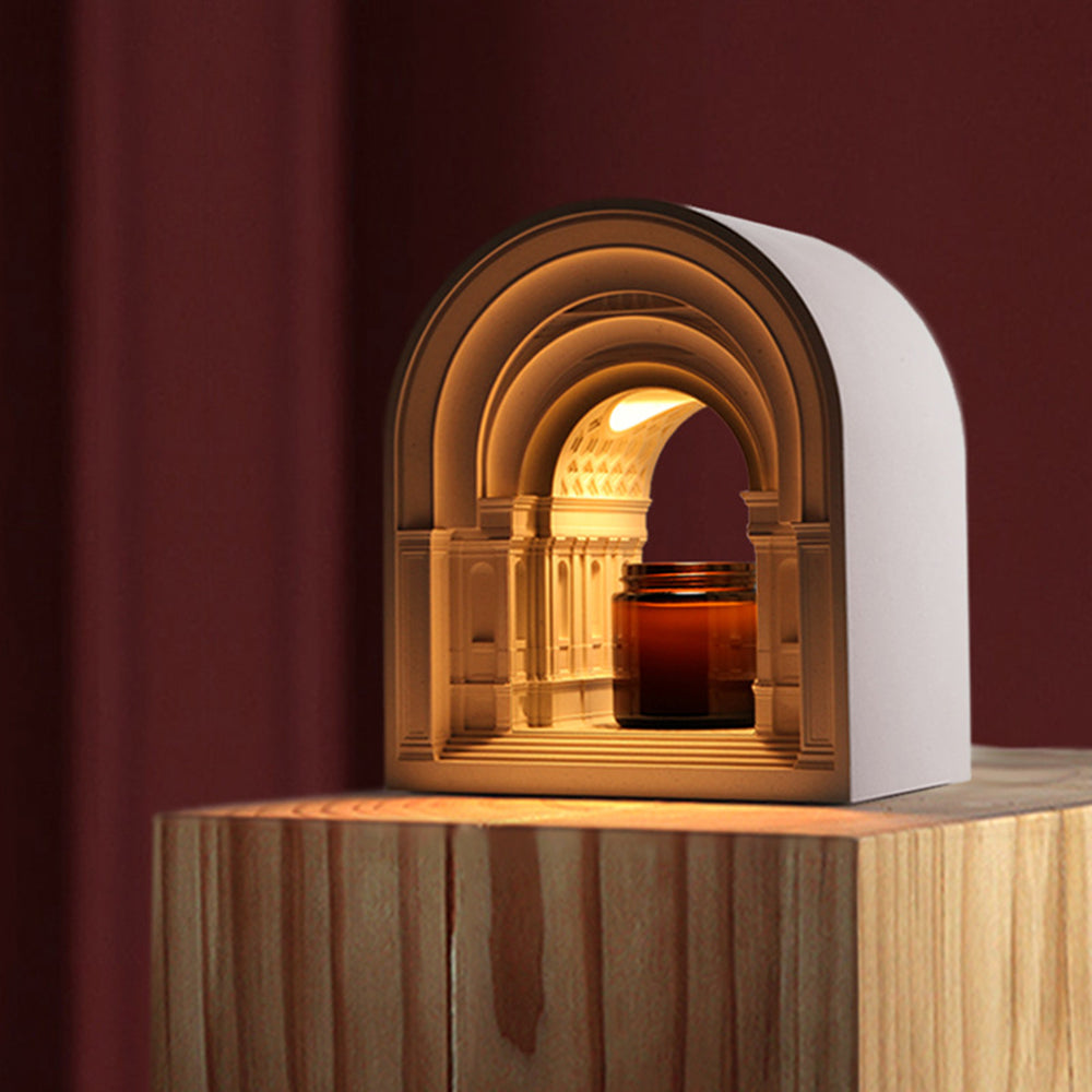 Ray Moderna Diseño Yeso Lámpara de Mesa 2 Estilos Blanca