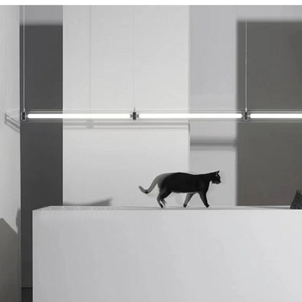 Arisha Minimalista Lineal Metal Lámpara Colgante Blanca