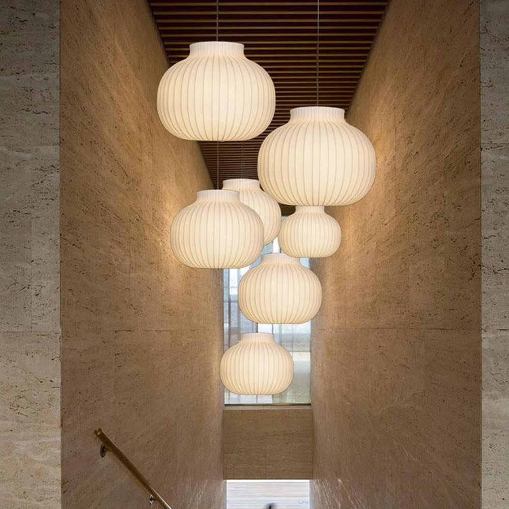 Ritta Moderna Minimalista Metal/Tela Lámpara Colgante Blanca