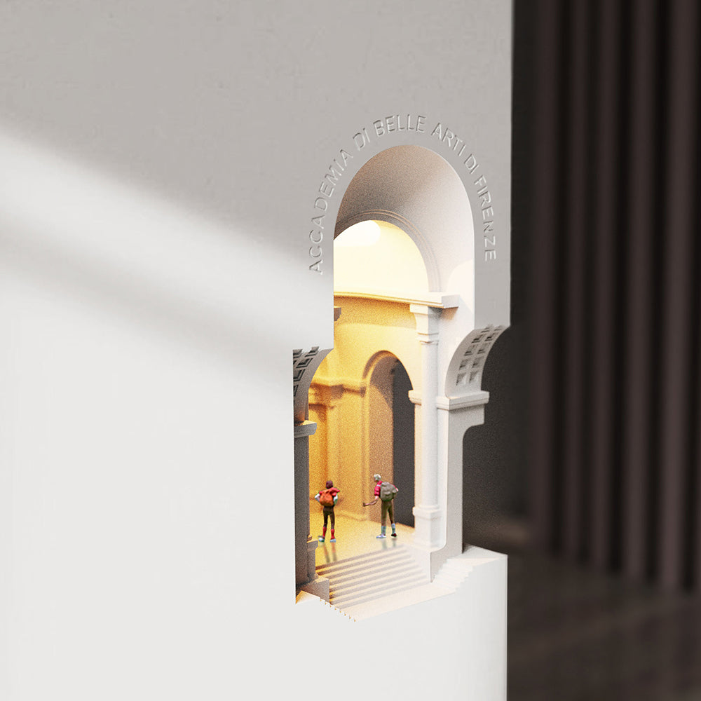 Ray Art Decó Empotrable LED Yeso Aplique de Pared Blanco