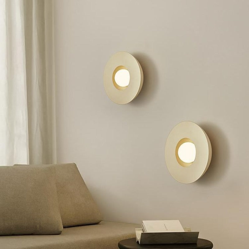 Arisha Moderna LED Aplique Café Leche Vidrio Salón