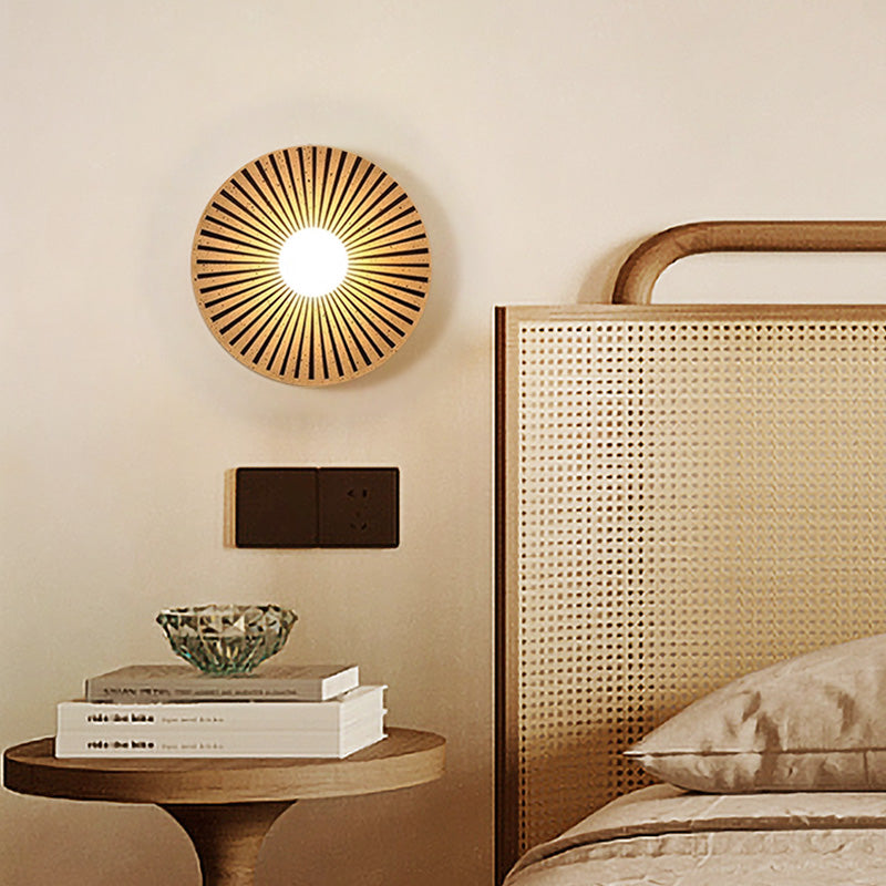 Valentina Vintage Círculo LED Lámpara de Pared Resina Salón Dormitorio