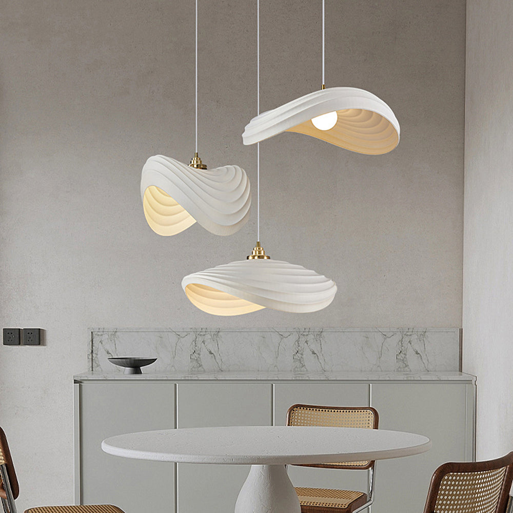 Ritta Nórdica Geométrica Metal/Resina LED Lámpara Colgante Blanca