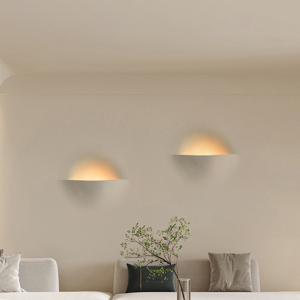 Aria Moderno Empotrable Metal/Yeso LED Aplique de Pared Blanco