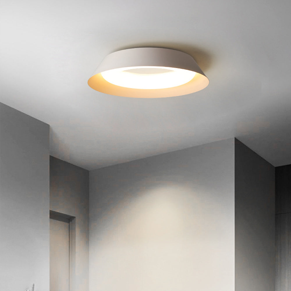 Arisha Moderna Redonda Metal LED Lámpara de Techo Blanco