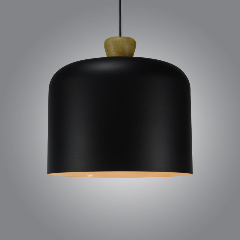 Valentina Minimalistas Industriales Lámpara Colgante Negro Metal Dormitorio