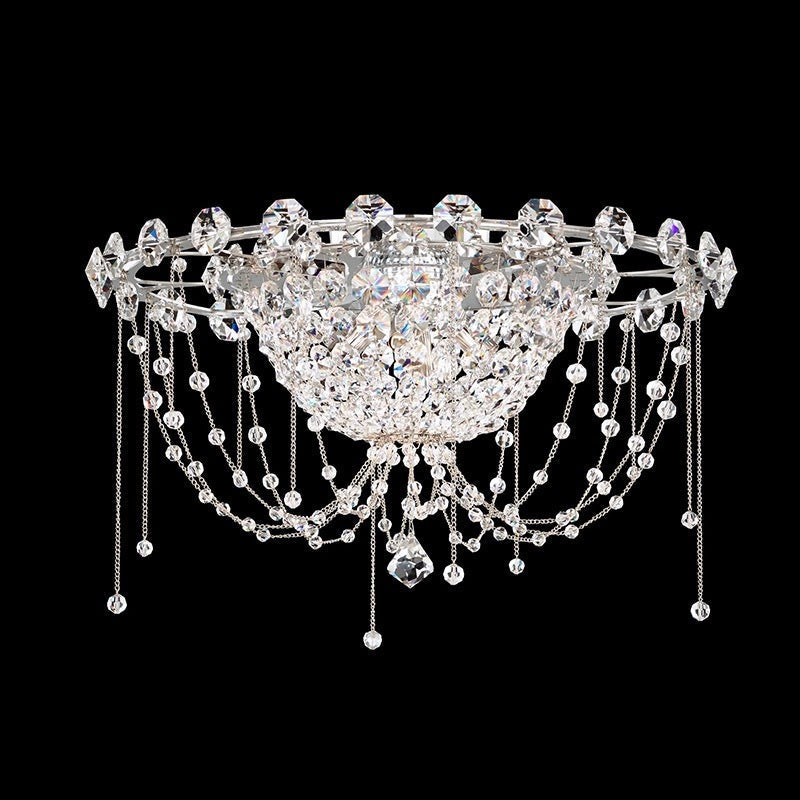 Kristy Italiano Metal Cristal Lámparas de Araña Salón Comedor