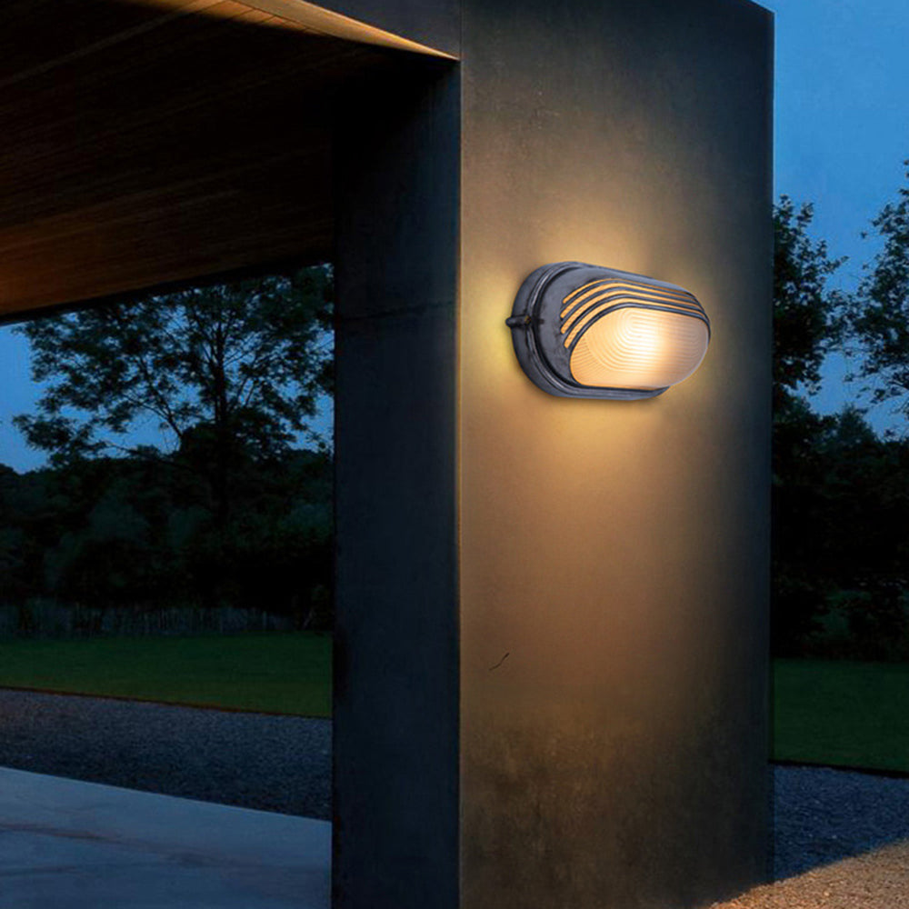 Ray Lámpara de Pared Geométrica de Metal y Vidrio para Exterior
