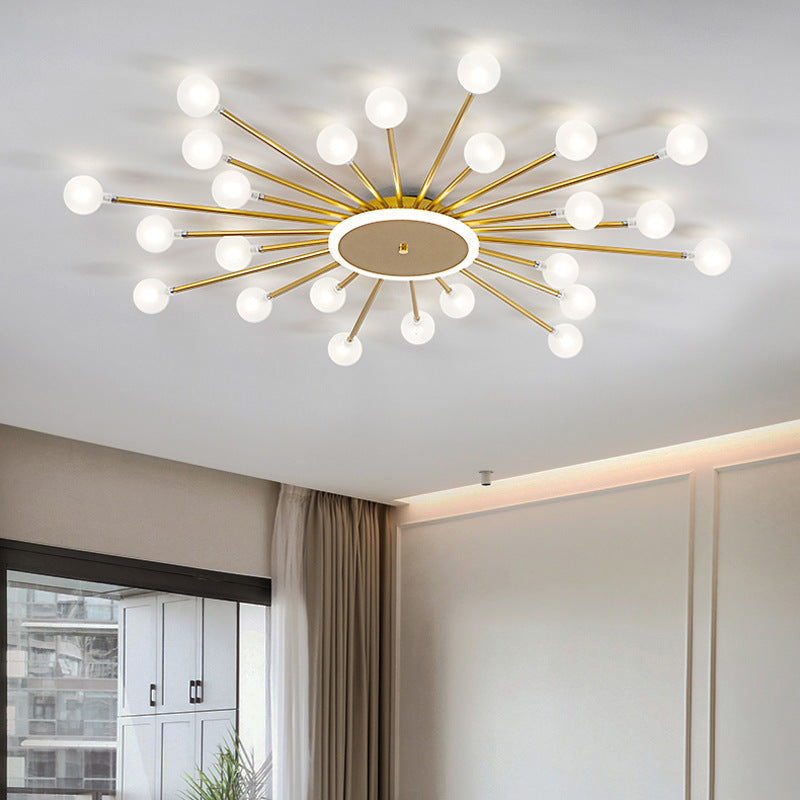 Arisha Nórdico LED Lámpara de Techo Oro/Negro Metal Salón/Dormitorio