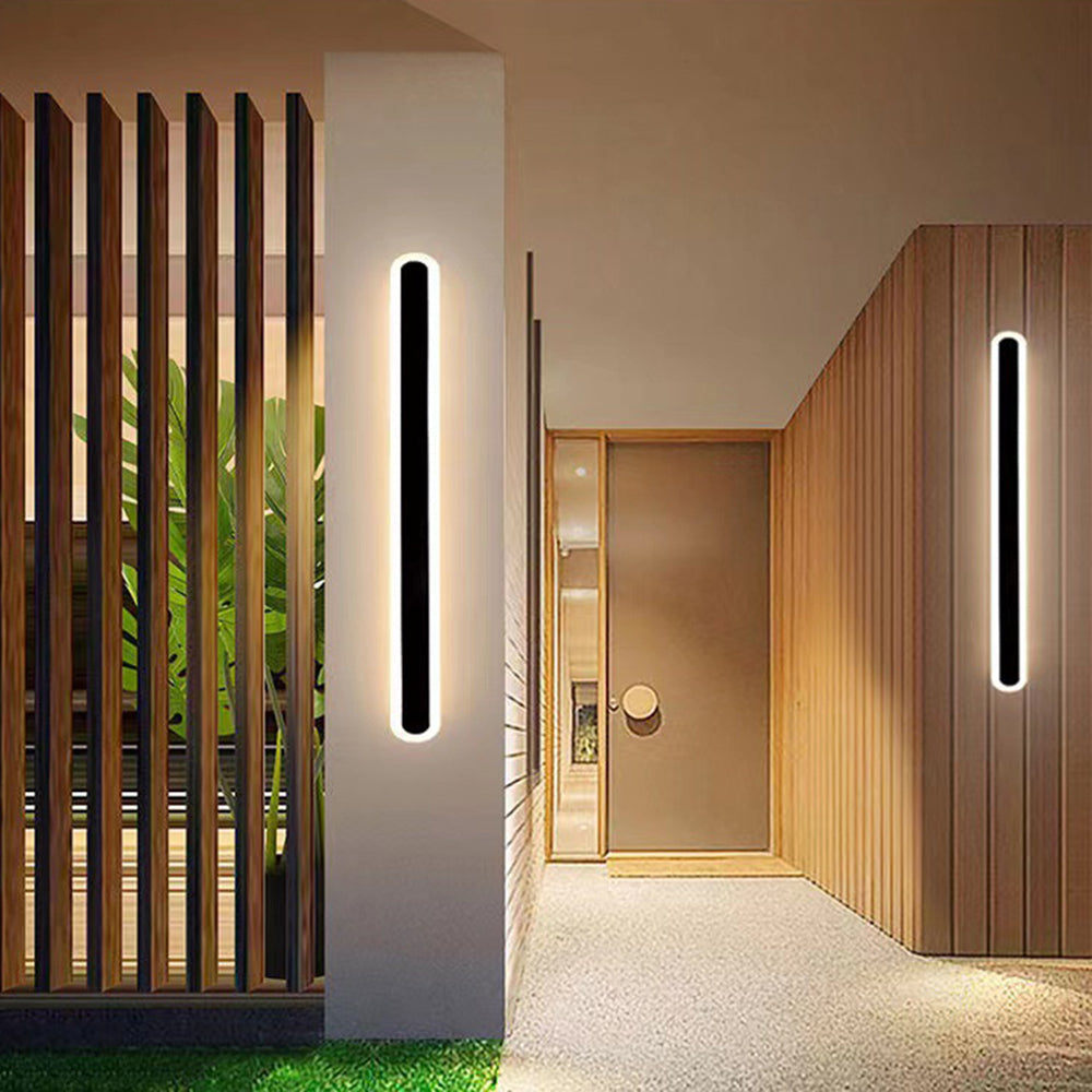 Ray Minimalista Ovalado Lineal Aplique de Pared Exterior