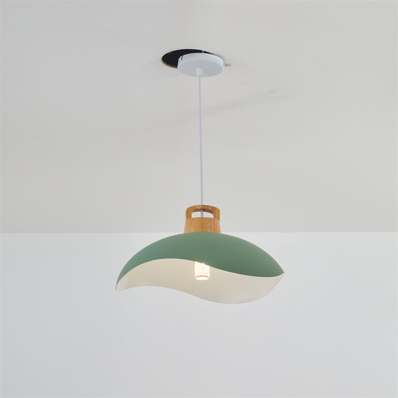 Valentina Decorativa Metal Minimalista Lámpara Colgante Madera