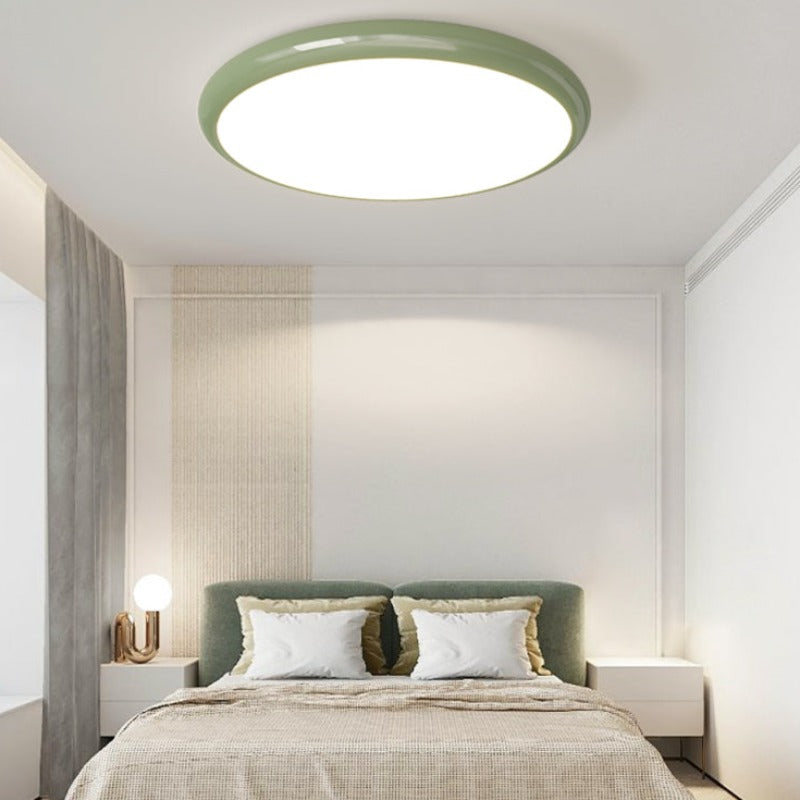 Muto Minimalista Círculo LED Lámpara de Techo Metal Acrílico Salón