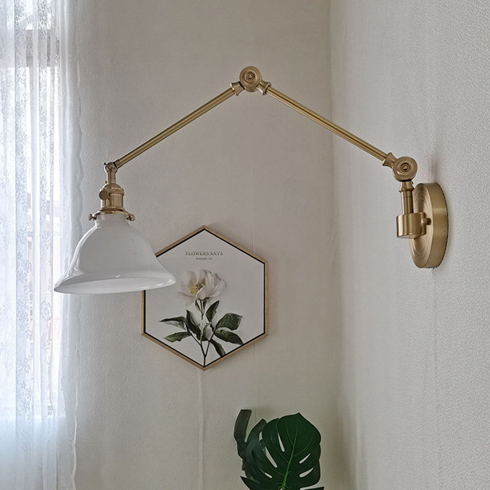 Epoch Vintage Diseño Metal/Vidrio LED Aplique de Pared Blanco/Verde
