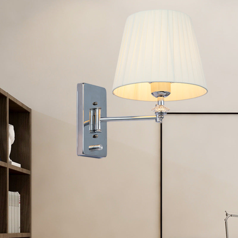 Ritta Moderno LED Interior Aplique Metal Tejido Dormitorio Salón