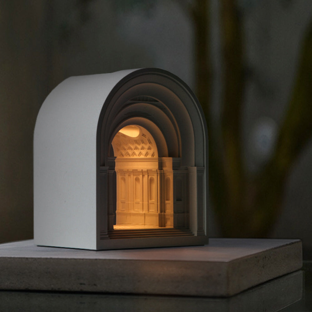 Ray Moderna Diseño Yeso Lámpara de Mesa 2 Estilos Blanca