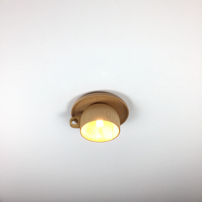 Arisha Modern Madera Taza Plafón Lámpara de Techo Dormitorio