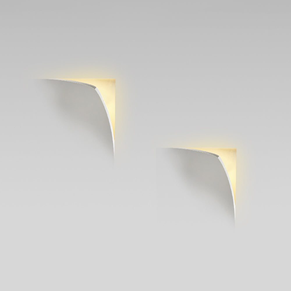 Aria Moderno Empotrable Metal/Yeso LED Aplique de Pared Blanco