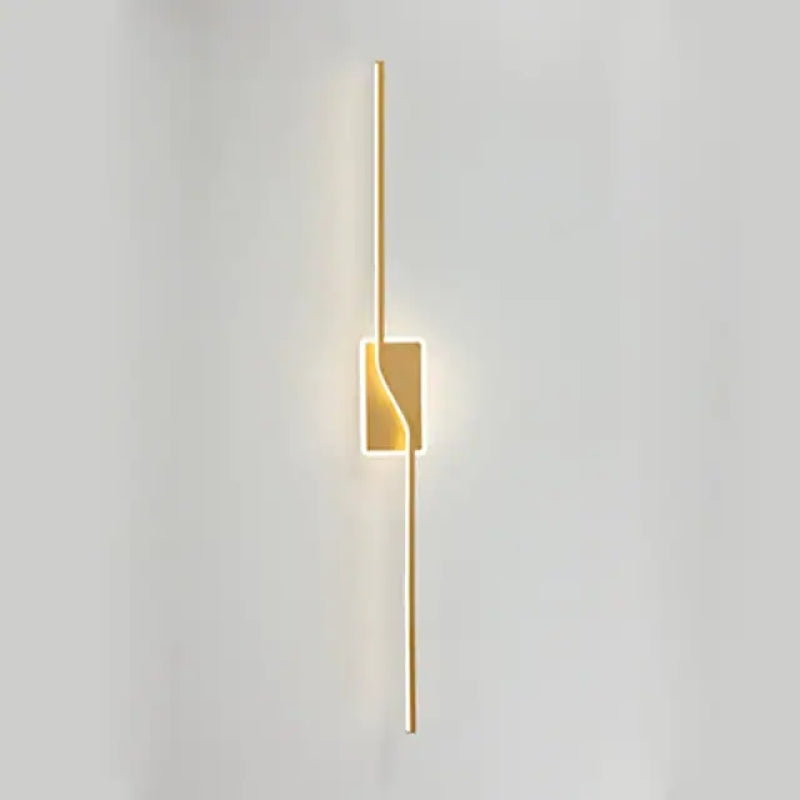 Arisha Minimalista Lineal Metal Aplique de Pared Negro/Dorado