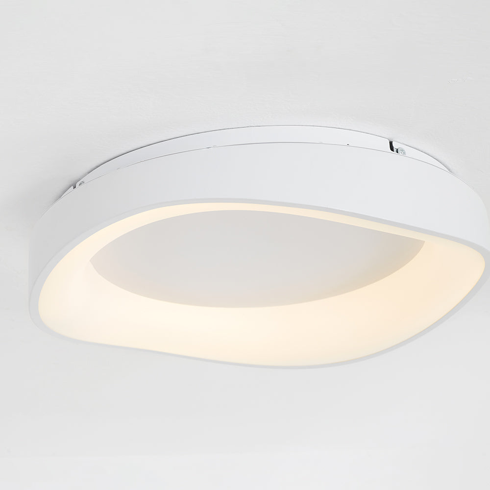 Arisha Moderna Cuenco Metal LED Lámpara de Techo Blanca