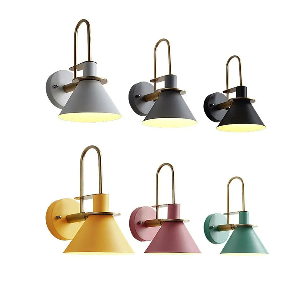 Valentina Vintage Lámpara de Pared de Metal en Forma de Cuerno Salón/Adormitorio/Baño