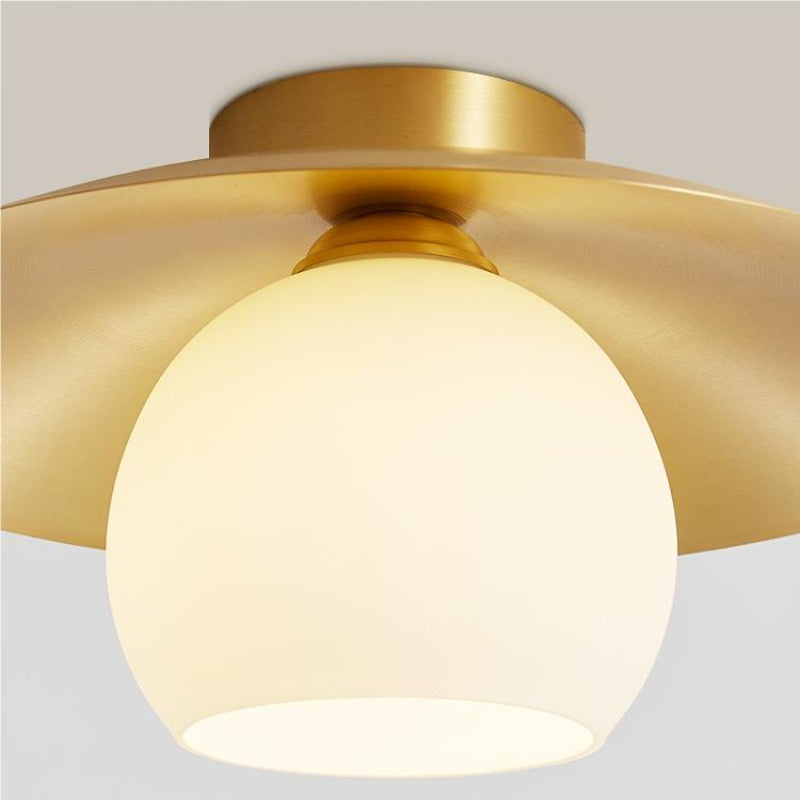 Arisha Nórdico Retro LED Lámpara de Techo Metal Vidrio Dormitorio