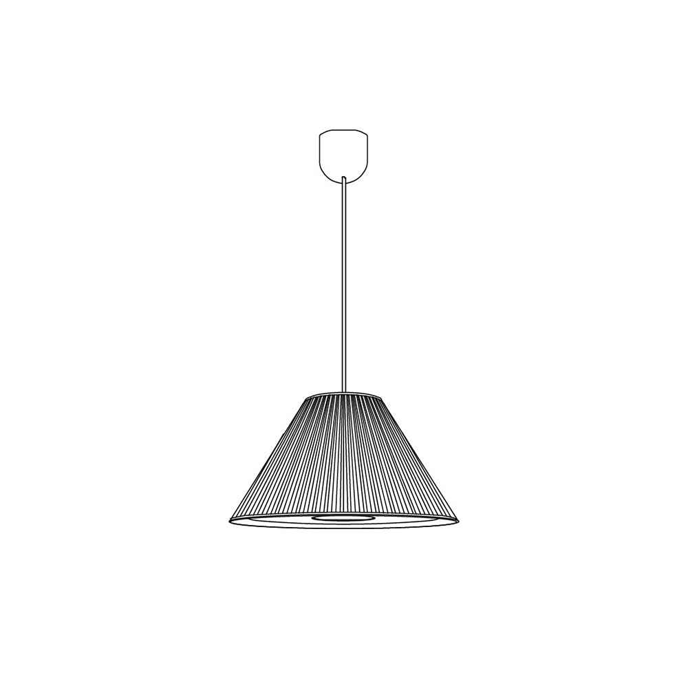 Ritta Vintage Minimalista Metal/Tela Lámpara Colgante Marrón
