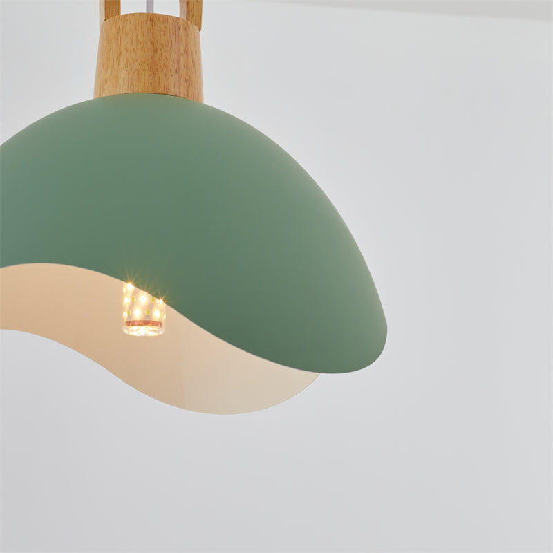 Valentina Decorativa Metal Minimalista Lámpara Colgante Madera
