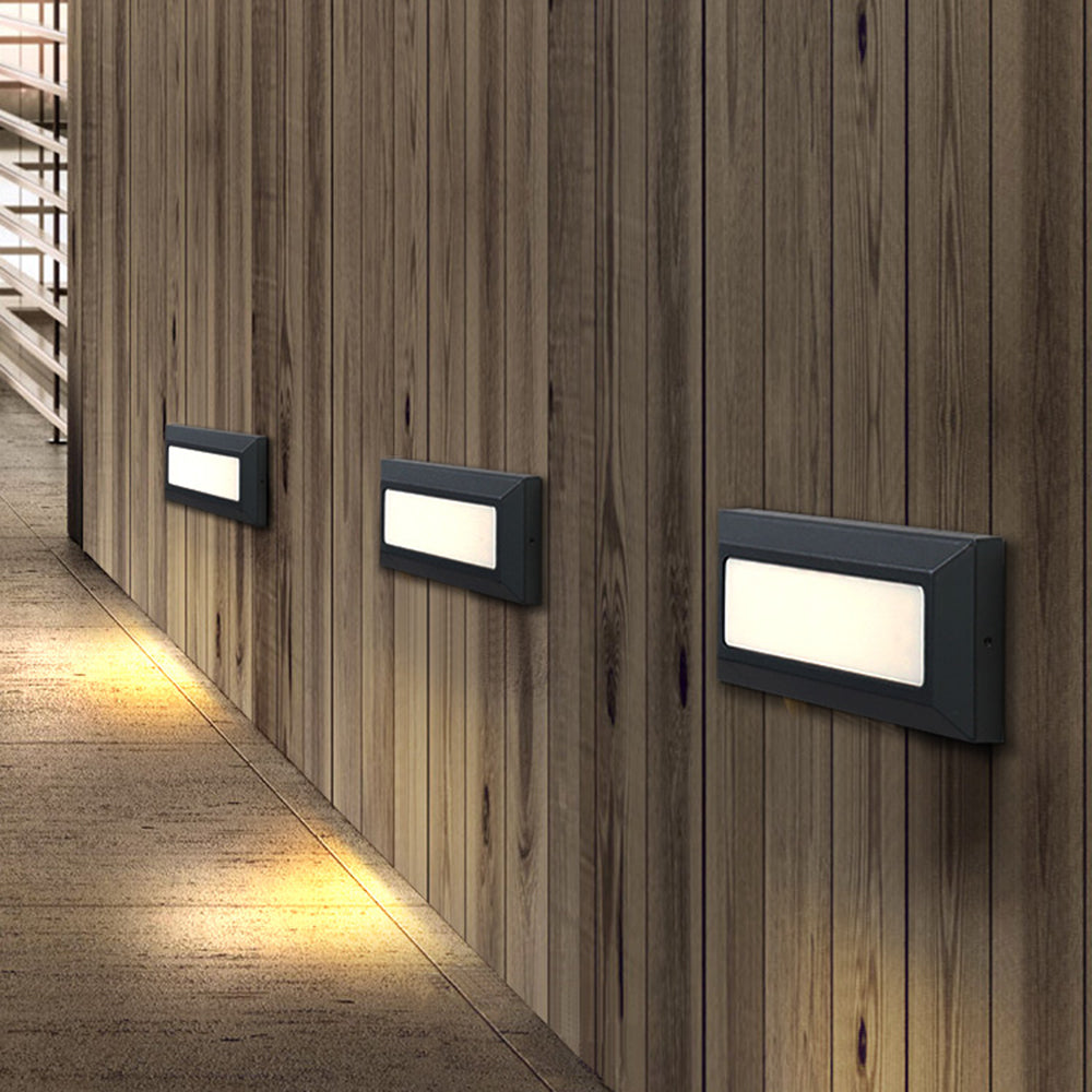 Ray Moderna Rectangular Metal Acrílico Aplique Exterior