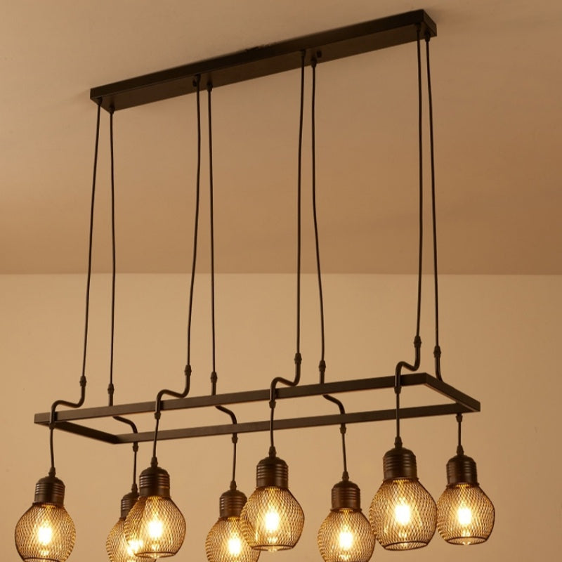 Silva Retro Largo Multicabezal Lámparas de Araña Comedor/Bar/Salón
