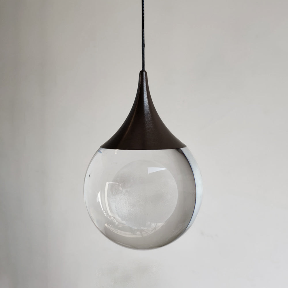 Aria Moderna Diseño Gota Metal/Cristal Lámpara Colgante Negra