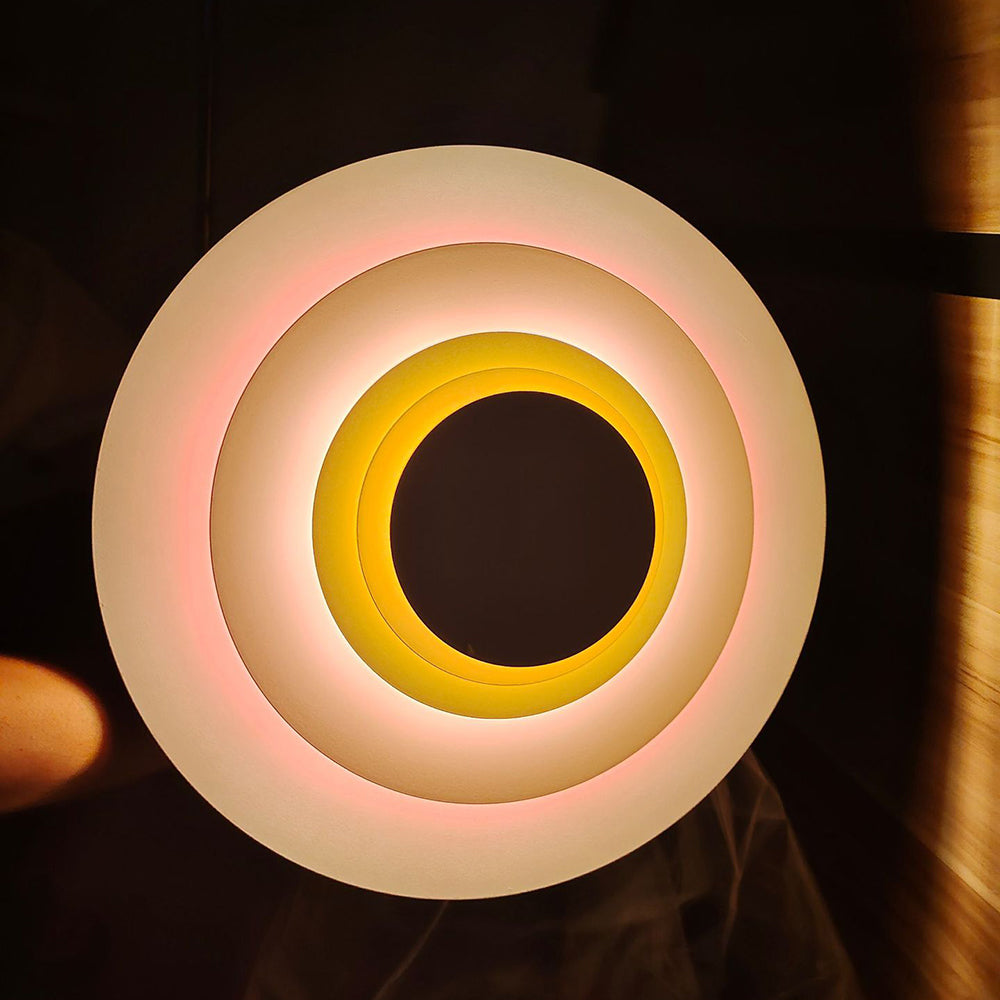 Valentina Decorativo Redondo Metal LED Aplique de Pared Rosa/Azul/Amarillo