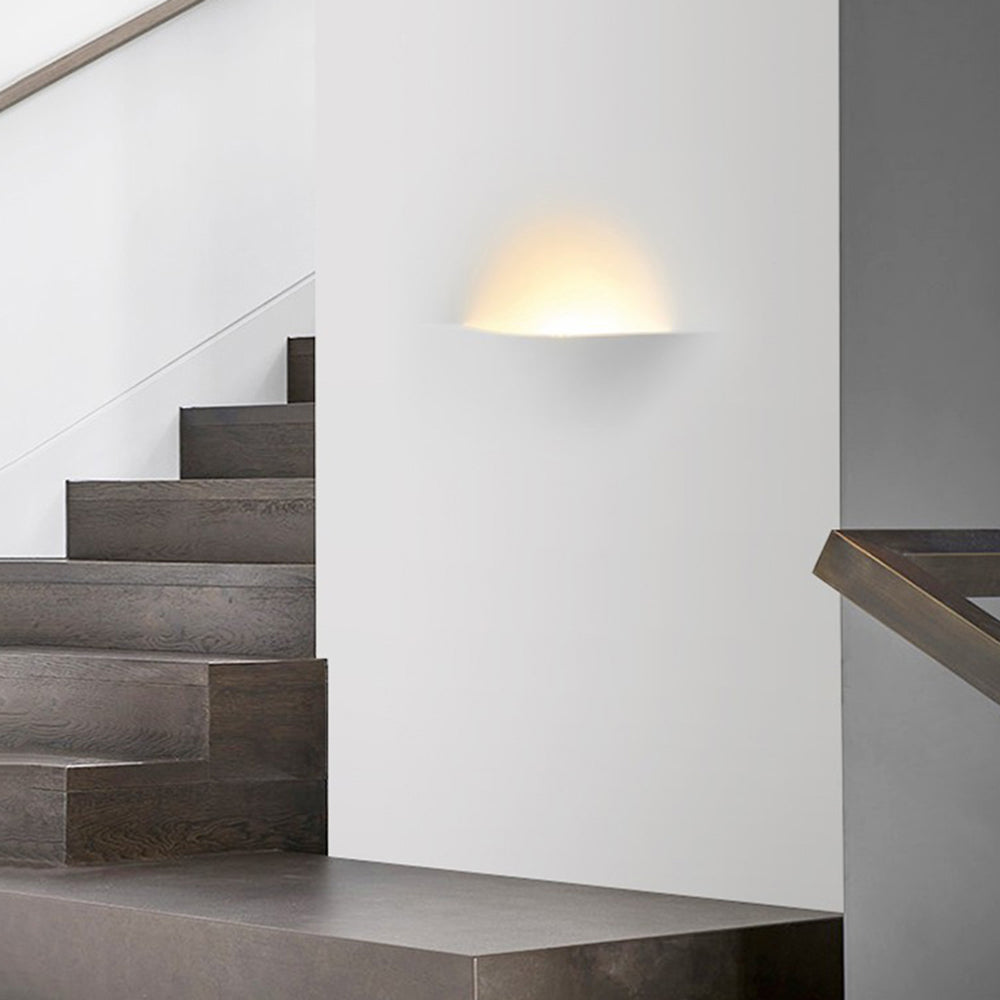Aria Moderno Empotrable Metal/Yeso LED Aplique de Pared Blanco