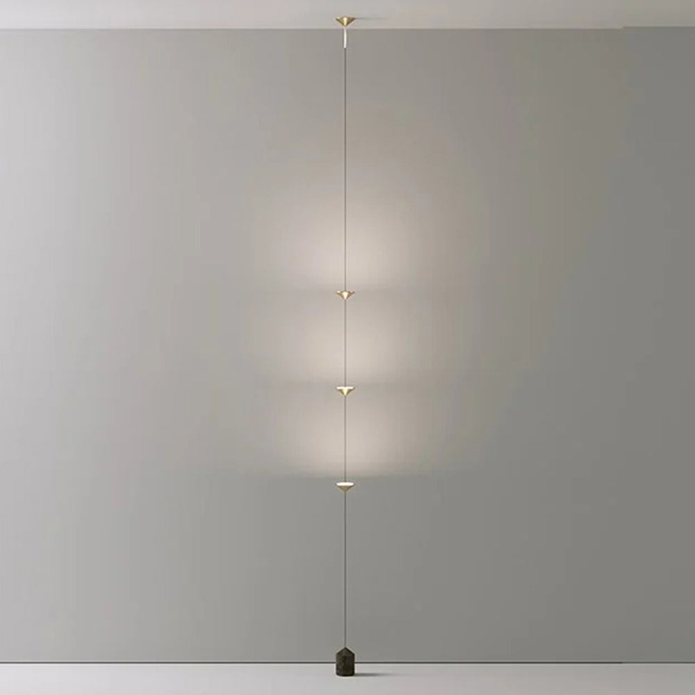 Edge Minimalista Lineal Metal/Acrílico Lámpara de Pie Oro