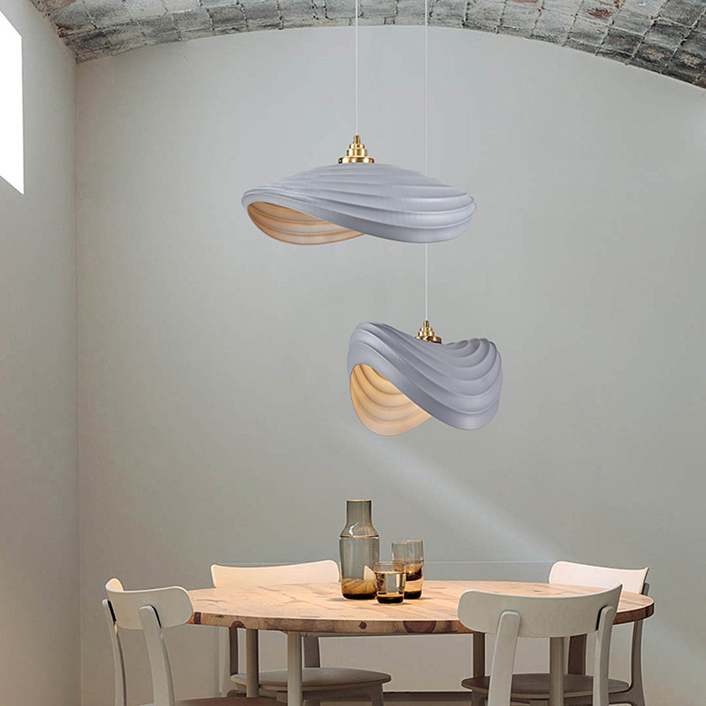 Ritta Nórdica Geométrica Metal/Resina LED Lámpara Colgante Blanca