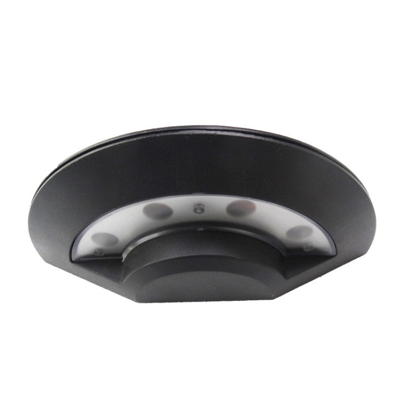 Orr Diseño Plato Metal Aplique de Pared Exterior Negro