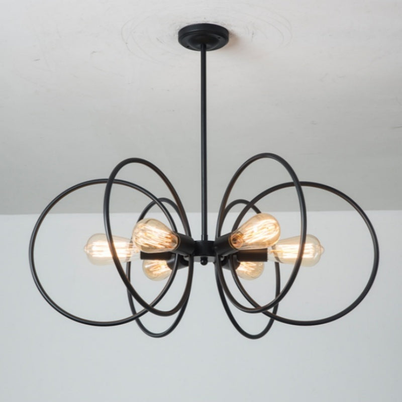 Silva Industrial LED Lámparas de Araña Negro Metal Salón/Dormitorio