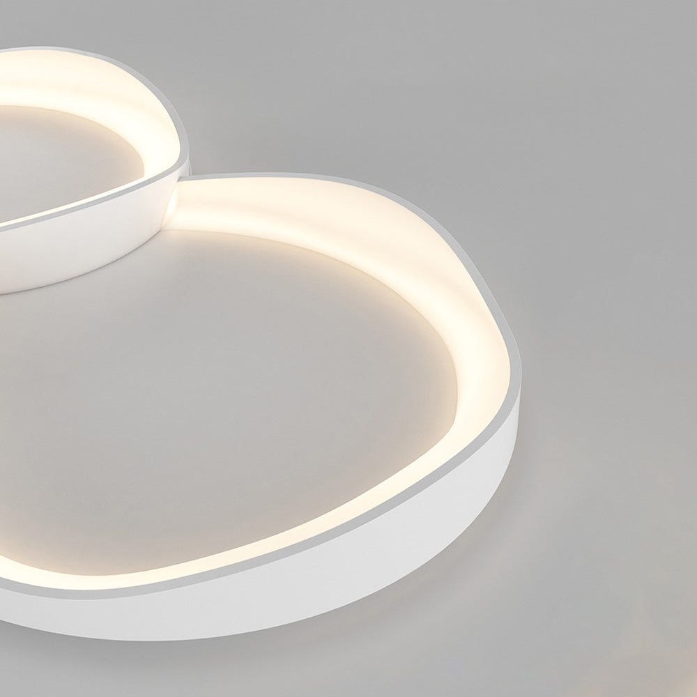 Arisha Moderna Cuenco Metal LED Lámpara de Techo Blanca