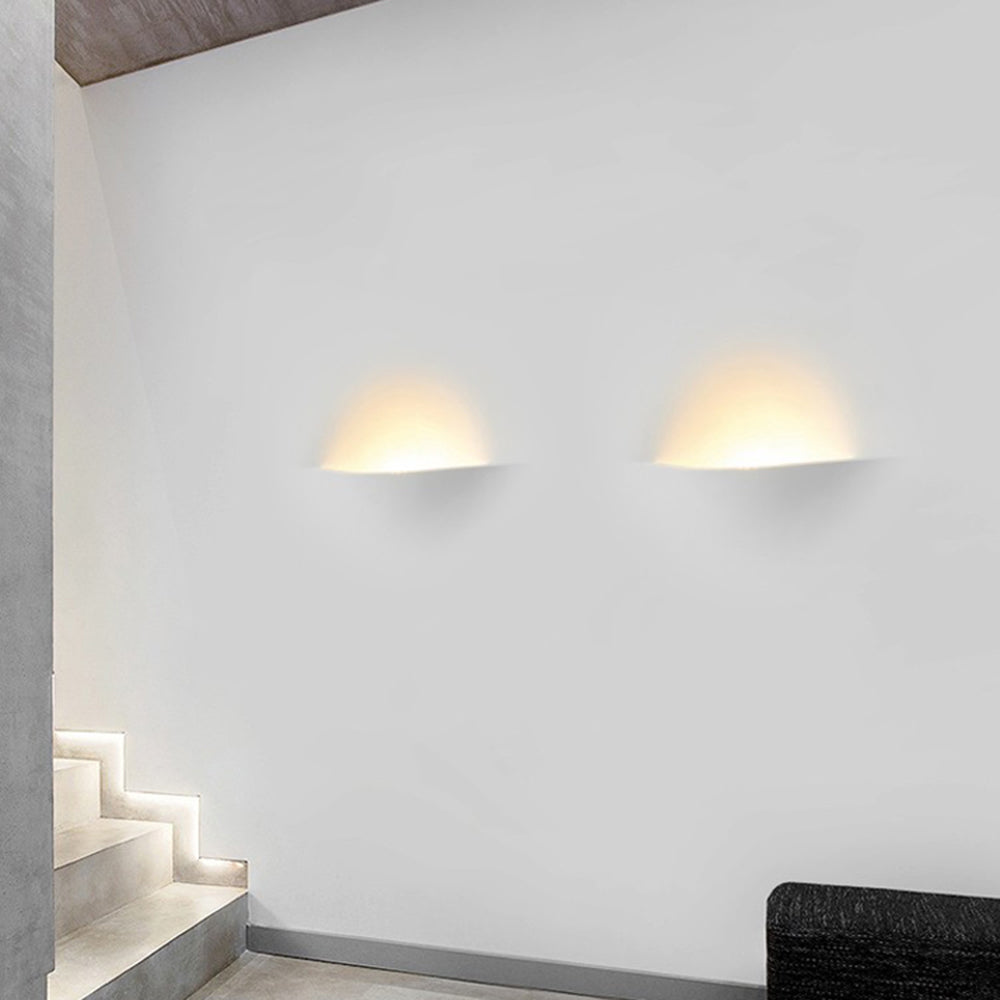 Aria Moderno Empotrable Metal/Yeso LED Aplique de Pared Blanco