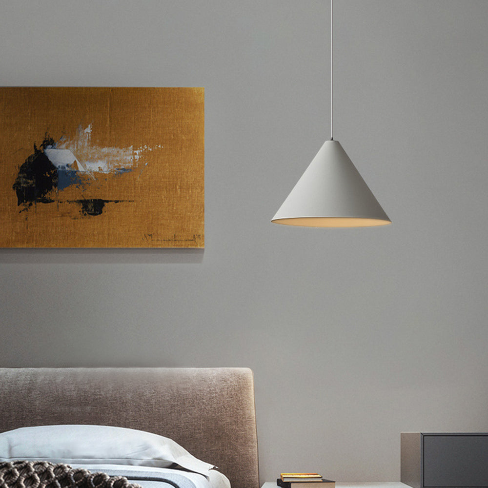 Arisha Minimalista Cónica Metal Lámpara Colgante Gris