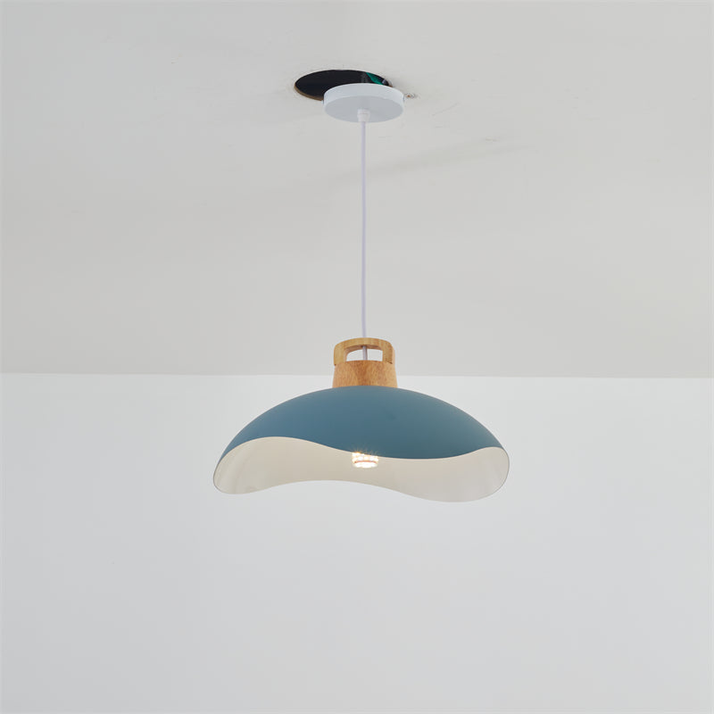 Valentina Decorativa Metal Minimalista Lámpara Colgante Madera
