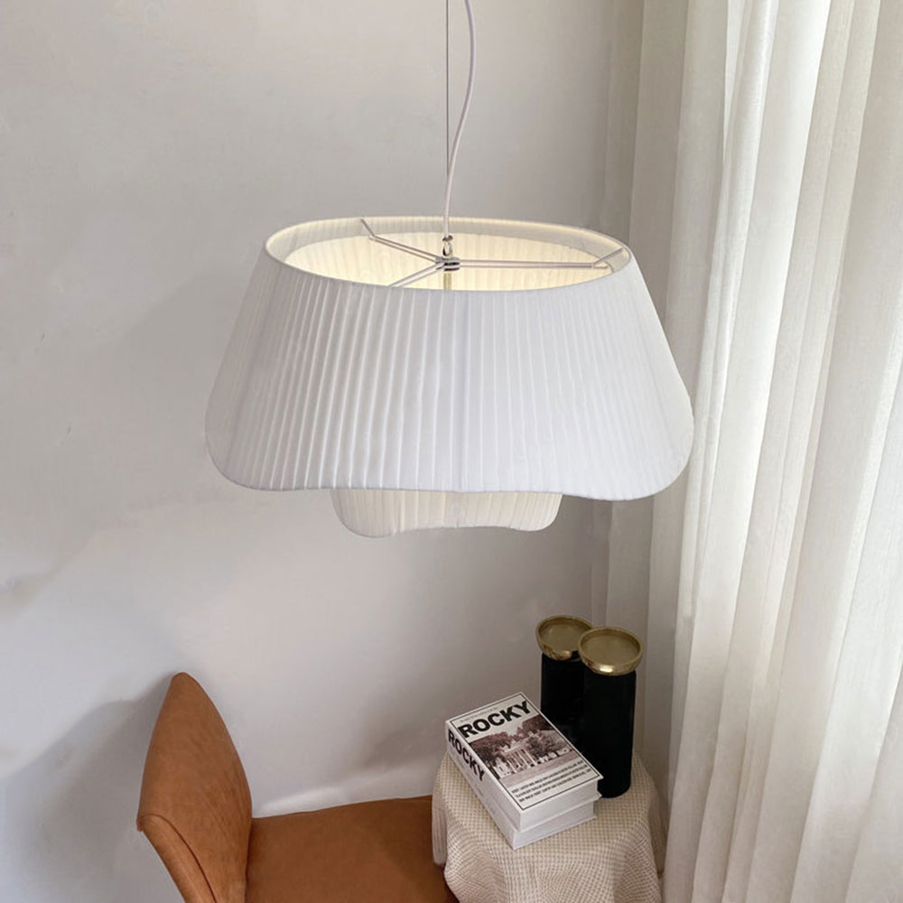 Ritta Nórdico Irregular Metal/Tela Lámpara Colgante Blanca