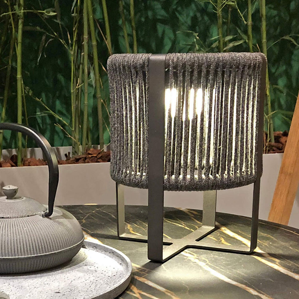 Ray Minimalista Cilíndrica Metal Solar Lámpara De Pie Exterior