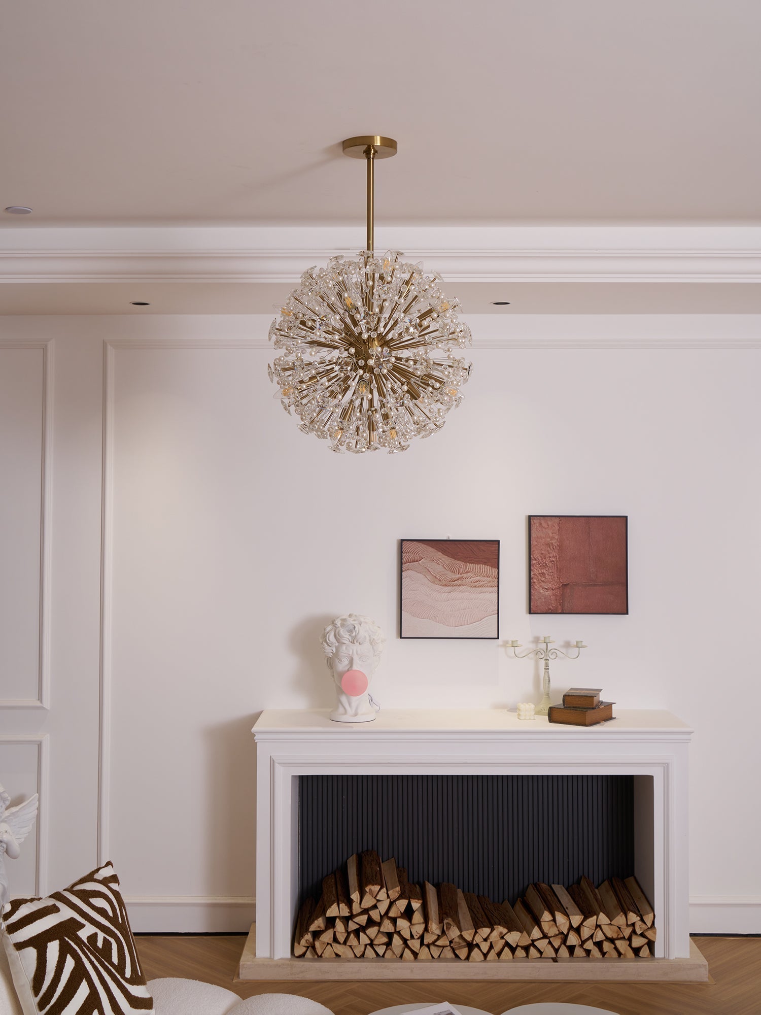 Aurora Chandelier Dickinson Gold Crystal Starburst - Letslighting