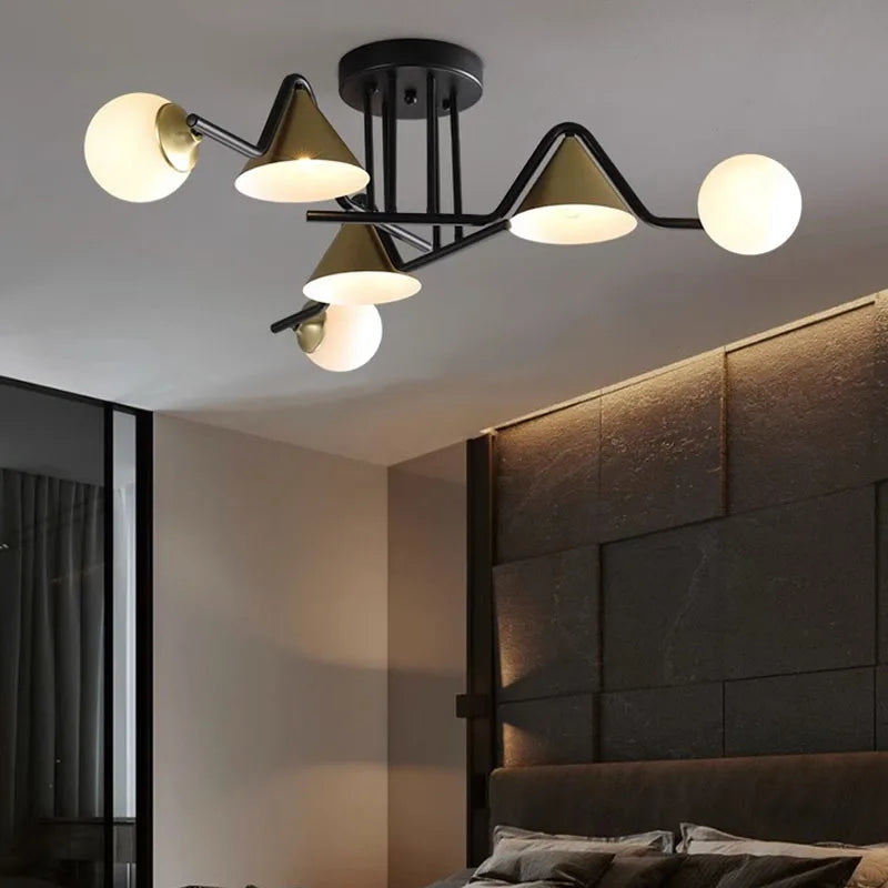 Arisha Inusual LED Lámpara de Techo Metal/Vidrio Dormitorio/Salón