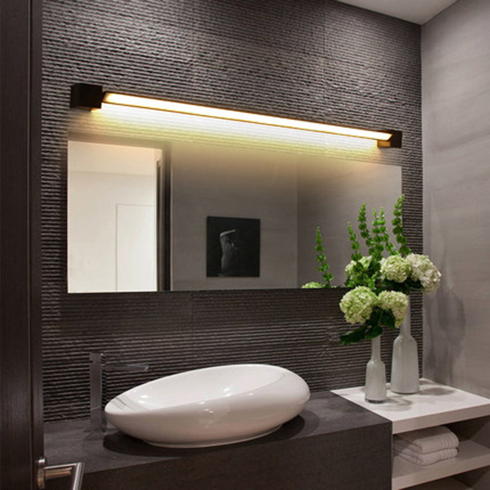 Arisha Minimalista Lineal Metal/Acrílico Aplique de Pared Negro