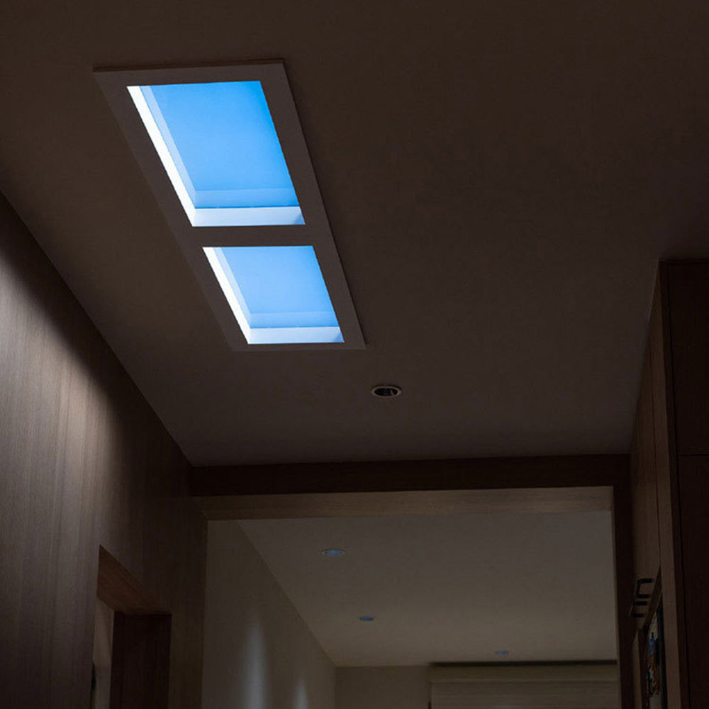 Arisha Moderna Cuadrada/Rectángular Metal LED Lámpara de Techo Azul