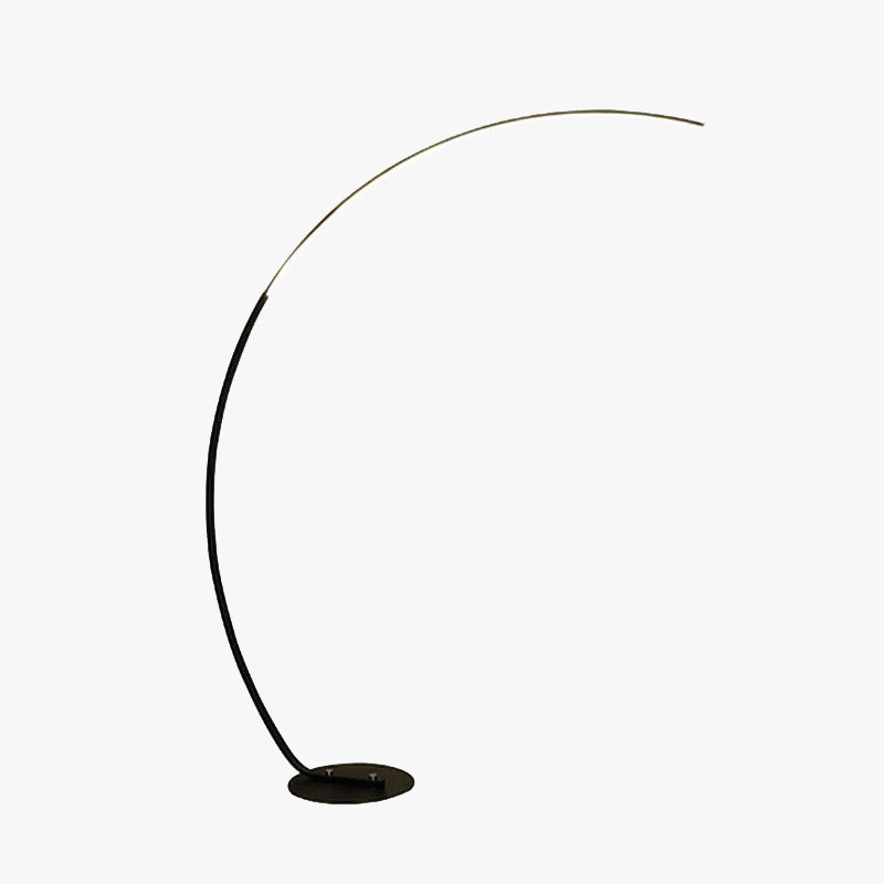 Edge Moderna Lineal Metal/Silicio LED Lámpara de Pie, Negra/Blanca