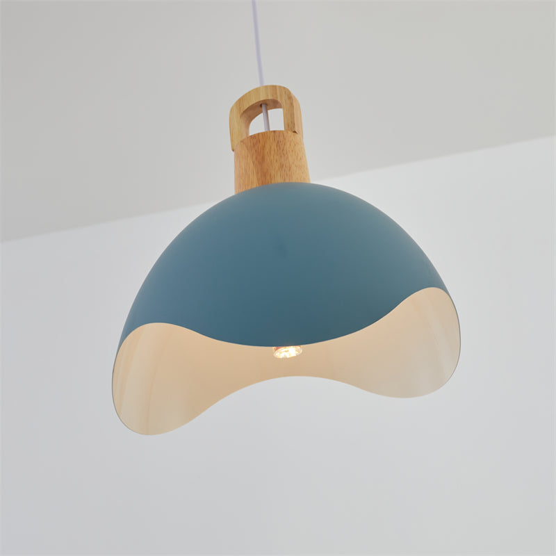 Valentina Decorativa Metal Minimalista Lámpara Colgante Madera