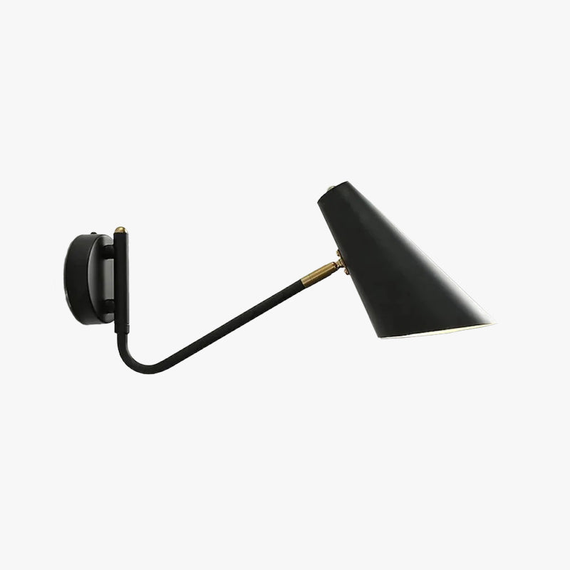 Epoch Vintage Metal Giratorio Aplique de Pared Dorado/Negro