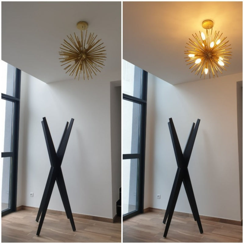 Arisha Moderno LED Lámparas de araña Oro Metal Salón/Comedor/Dormitorio